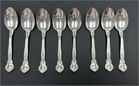 8 Birks Sterling Dessert Spoons