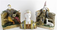 Two Italian Porcelain Figural Groupings and Bust