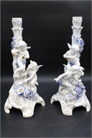 Von Schierholz German Porcelain Candlesticks