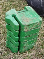 6- John Deere Lawn Tractor Suitcase Weights