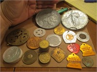 Misc. Token Lot- Replica Coin Paperweights, NRA,