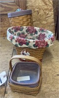 3 Var Sized Longaberger Baskets