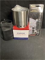CAMP STOVE BY STARFIRE WITH ZIPPO UTILITY LIGHTER