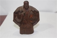A Carved Japanese Wooden Man
