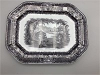 Mulberry transfer  ware ironstone meat platter