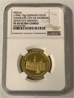10-Gram .999 Gold German Coin: NGC PF69