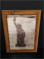1918 Framed Print Statue Liberty