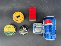 LOT OF 5 NICE TYPEWRITER RIBBON TINS