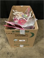 Large Box of Doll Clothes Hangers.