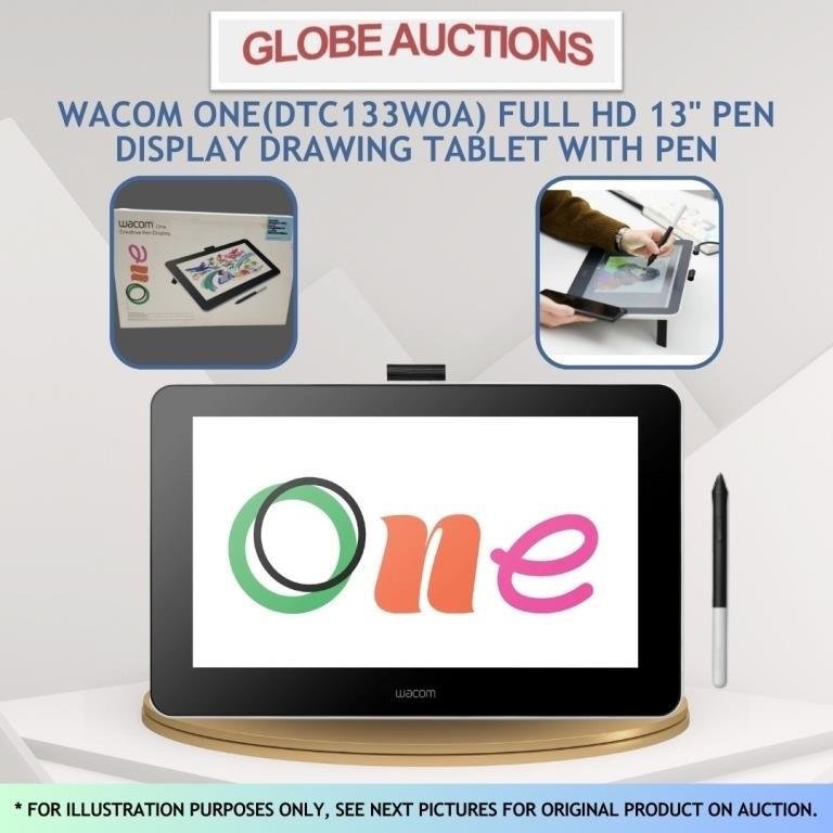 WACOM ONE FHD 13" DRAWING TABLET W/ PEN(MSP:$398)