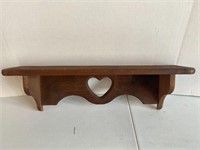 Wooden Heart Shelf