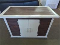 Handmade Wooden Storage Bench with Upper and