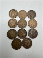 Indian Head Penny lot of eleven (all 1900-1909)