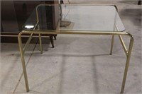 GLASS TOP SIDE TABLE