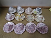 Assortment of cups and saucers