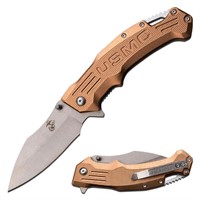 Light Stonewash Spring Assist Knife W/ Pocket Clip