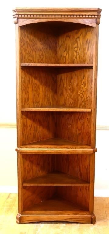 Oak corner shelf