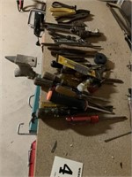 Lot with screwdrivers,center punches,pipe