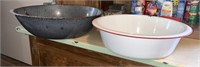 C. 1940 Enamelware & Graniteware Wash Bowls