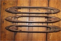 Vintage wooden loom shuttles