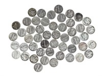 50 $5.00 Face Silver Mercury Dimes