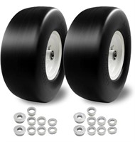 2PCS 13X5.00-6 FLAT FREE TIRE AND WHEEL FOR LAWN