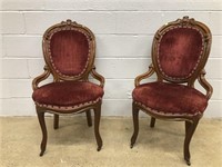 (2) Victorian Upholstered Vtg. Chairs
