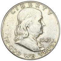 1949-D Franklin Half Dollar ABOUT UNCIRCULATED