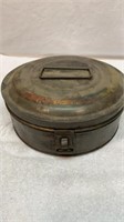 Antique toleware hinged spice tin