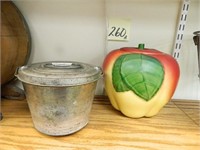 Tin Pudding Mold & Apple Cookie Jar