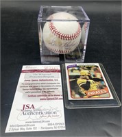 (D) Dave Parker signed baseball JSA certification