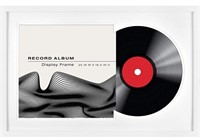 New- MCS Groove Record Album Frame, White, 16.5 x