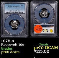 Proof PCGS 1975-s Roosevelt Dime 10c Graded pr69 d