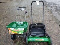 Scotts Manual mower & fertilizer spreader