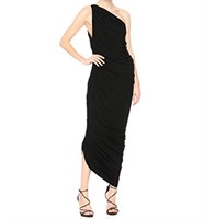 Norma Kamali Women's Diana Gown, Black, XL