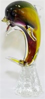 Glass Dolphin 10" Figurine