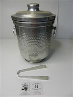 Vintage Hammered Aluminum Ice Bucket