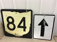 Ohio 84 And Arrow Aluminum Signs