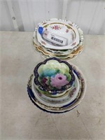 ESTATE LOT OF VINTAGE ASSORTED HAND PAINTED BOWLS