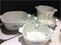 Lot: assorted Corning Ware Dishes