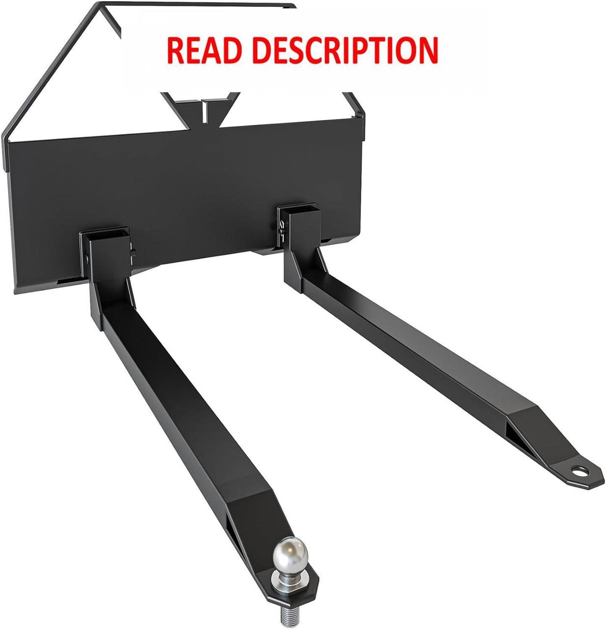 $320  2600 LBS Heavy Duty Pallet Forks with Hitch
