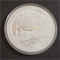 2014 America the Beautiful 5 oz Troy Silver Coin