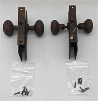 (SR) Antique Victorian era door knob sets with