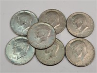 7- 1967 Kennedy Half Dollars