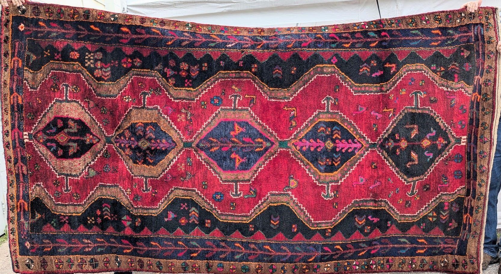 Large Hand Knotted Hamadan Persian Rug