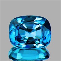 Natural  Electric Blue Zircon 4.18 Cts  [VVS]