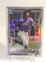 2021 Bowman Chrome Draft Refractor Julio Carreras