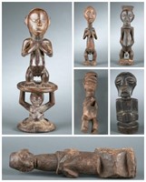 6 Congo style  figures. 20th century.
