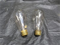 2 Antique Mazda GE Incandescent Light Bulbs
