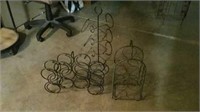 3 metal wine racks